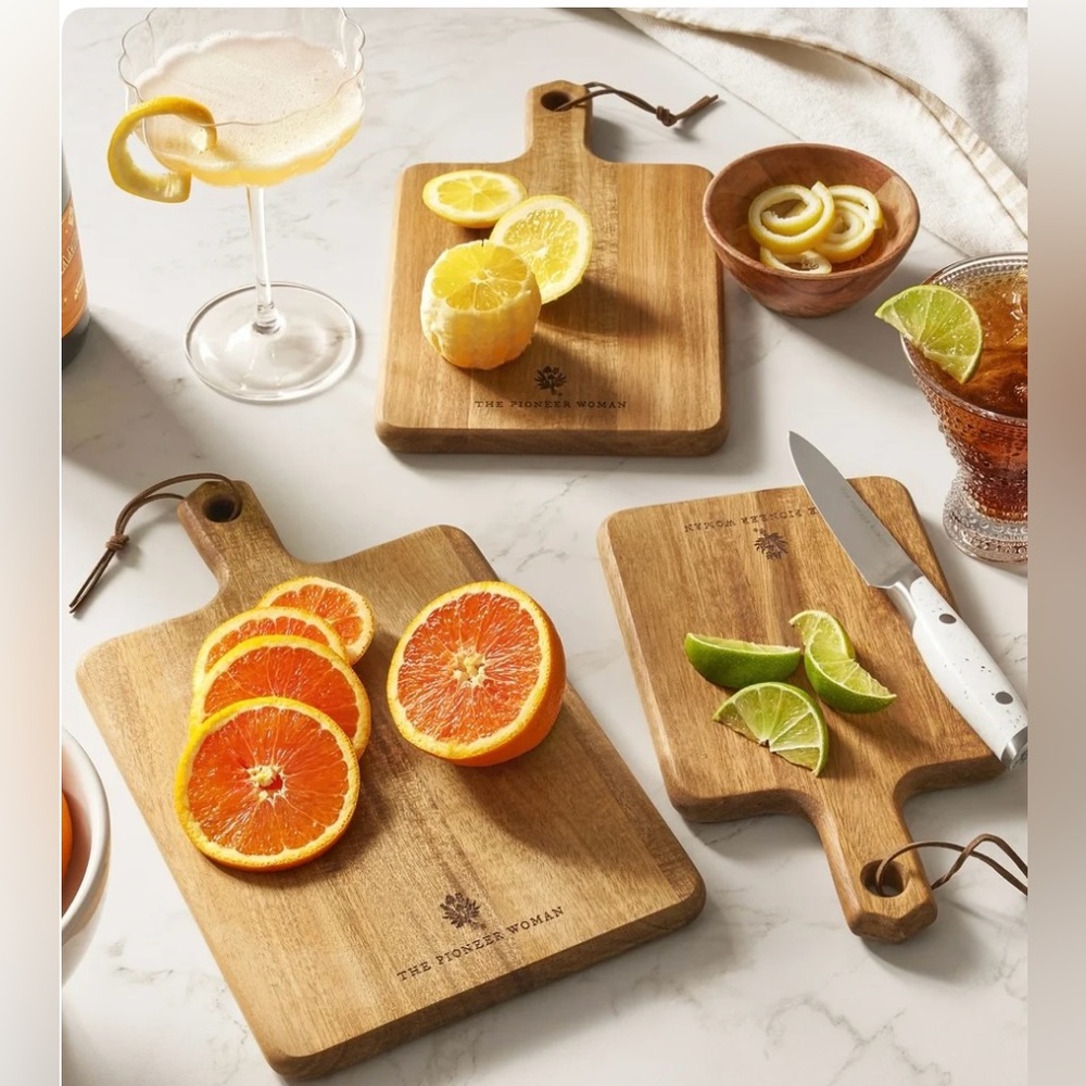 The Pioneer Woman 3-Piece Acacia Wood French Cutting Boards